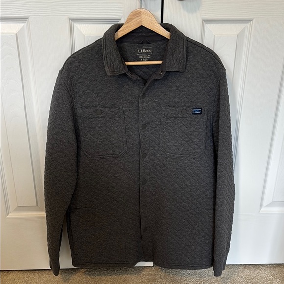 L.L. Bean Men's Quilted Jacket - Dark Gray - Picture 1 of 5